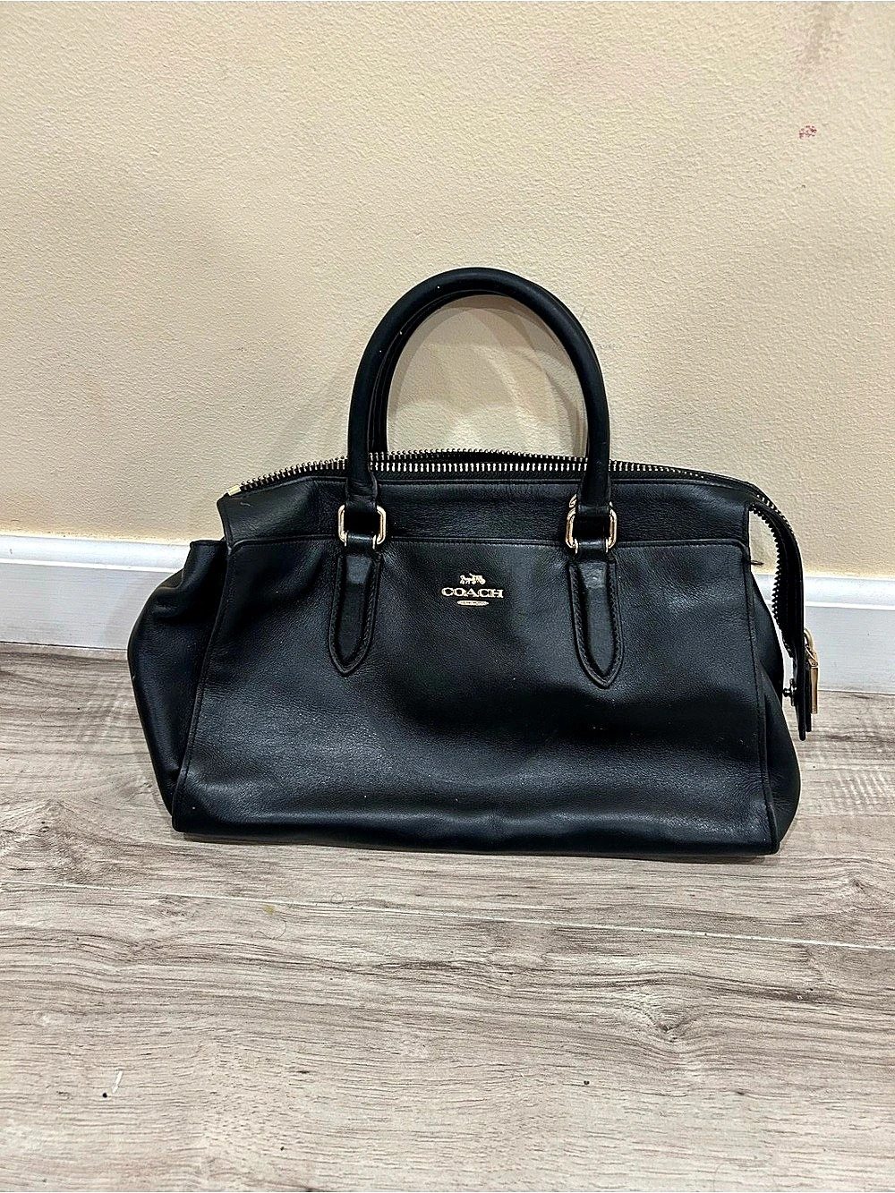 COACH Bond Satchel 31713 Black & Brown